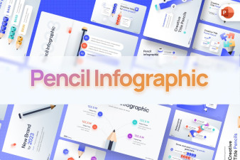 Pencil Infographic PowerPoint Template